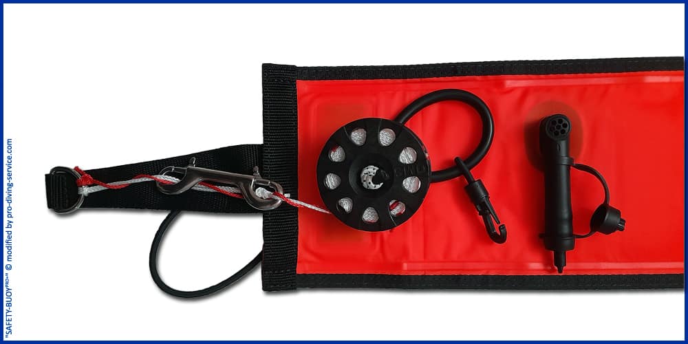 Signalboje, Safety Bouy, SMB, Taucherboje, Signalschlauch, Strömungsboje, Signalschlauch, Dekoboje