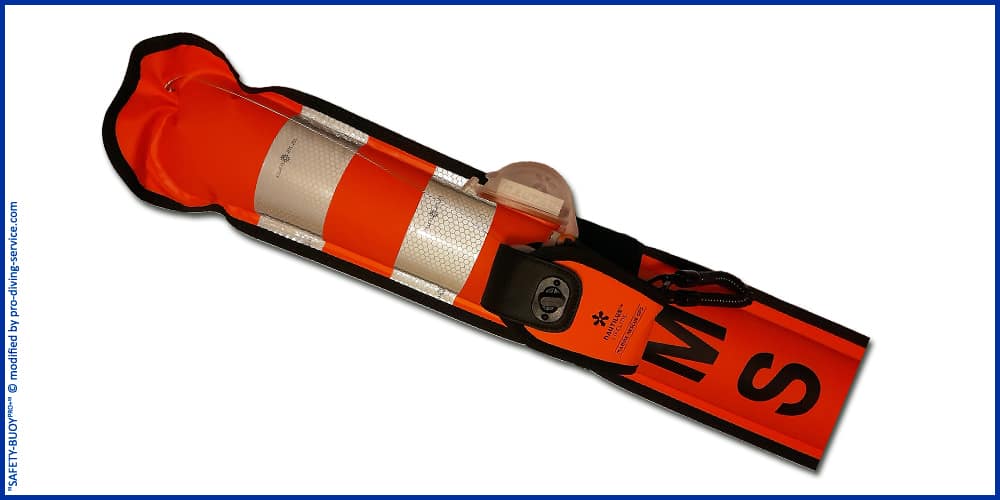 Signalboje, Safety Bouy, SMB, Taucherboje, Signalschlauch, Strömungsboje, Signalschlauch, Dekoboje