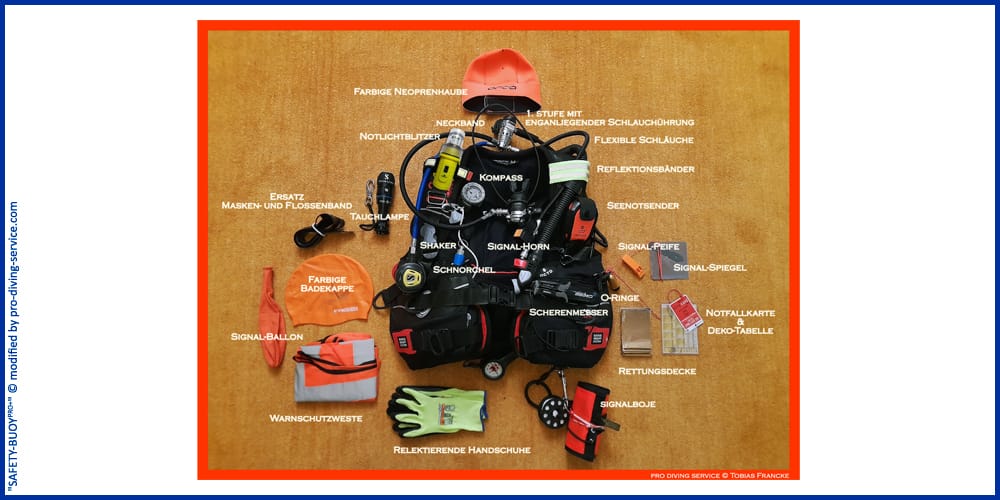 Signalboje, Safety Bouy, SMB, Taucherboje, Signalschlauch, Strömungsboje, Signalschlauch, Dekoboje