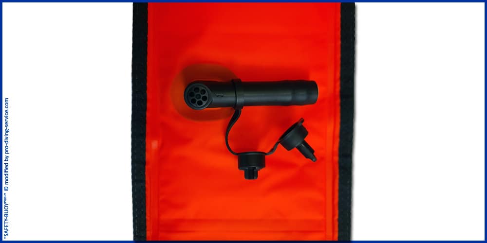 Signalboje, Safety Bouy, SMB, Taucherboje, Signalschlauch, Strömungsboje, Signalschlauch, Dekoboje